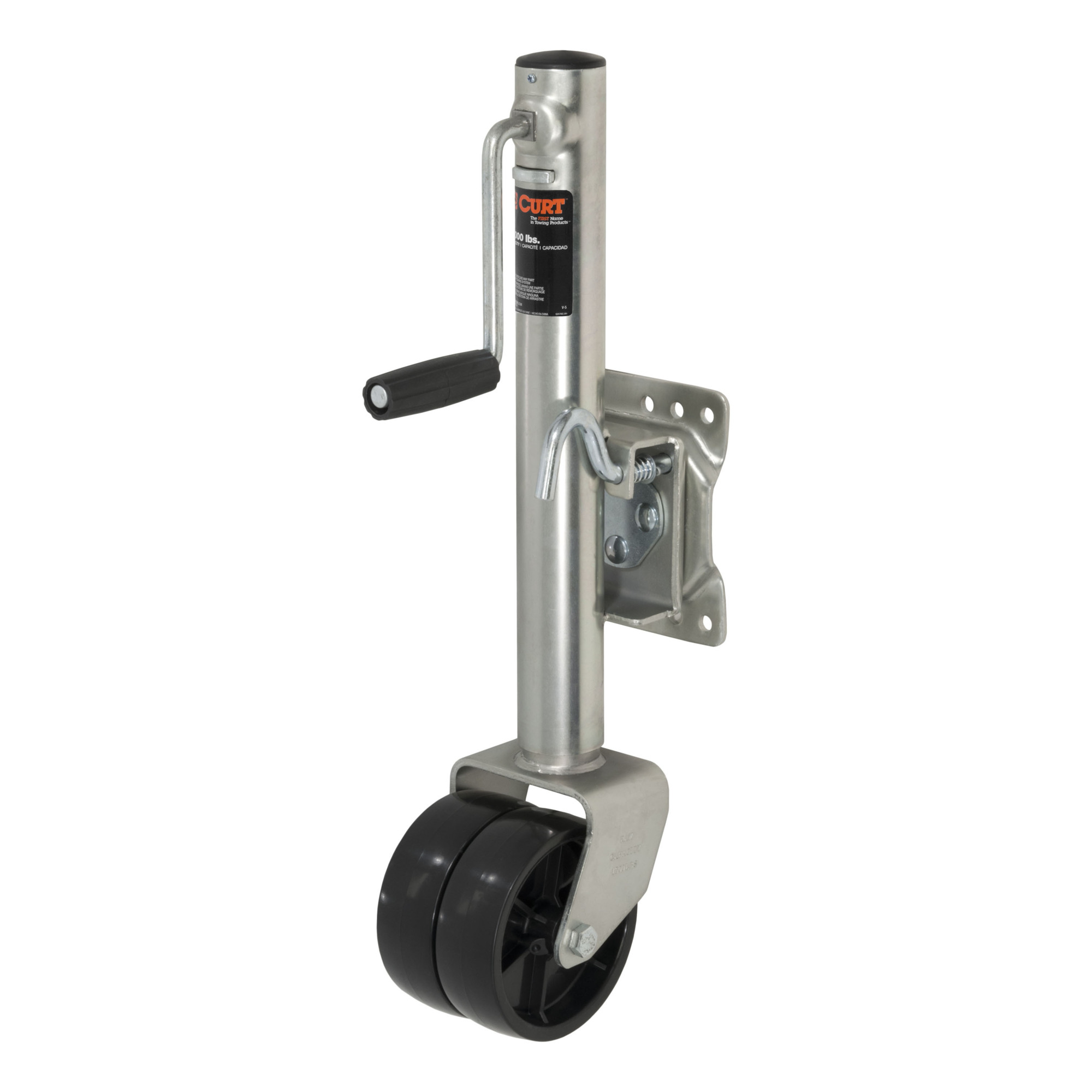 Curt Manufacturing, Marine Jack w Dual 6in. Wheels 1500 lbs, 10in. Travel, Model# 28155